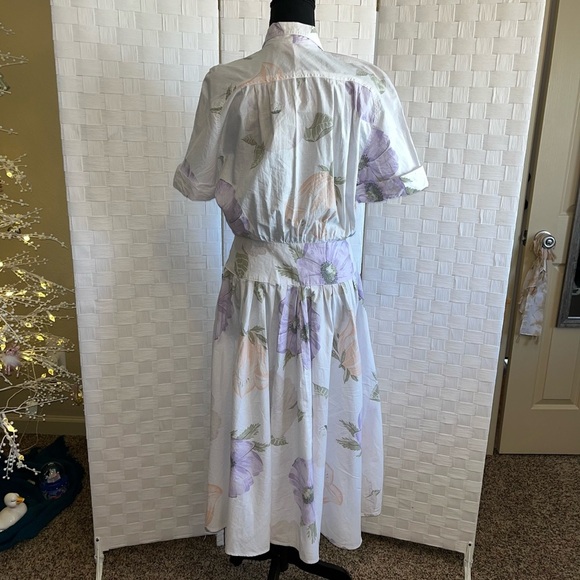 Vintage Carol Anderson Women’s Pastel Floral Button Front Midi Dress Size 13 - Picture 10 of 14